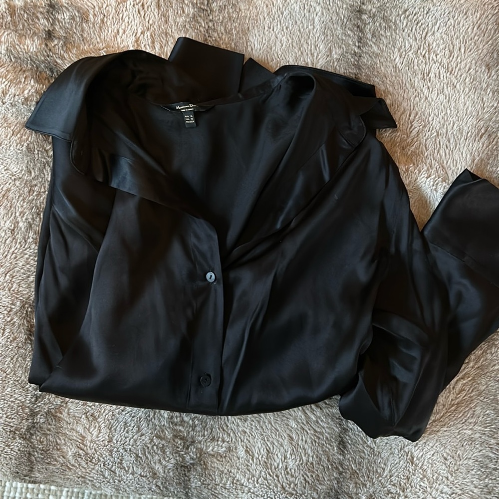 Black silk Massimo Dutton blouse